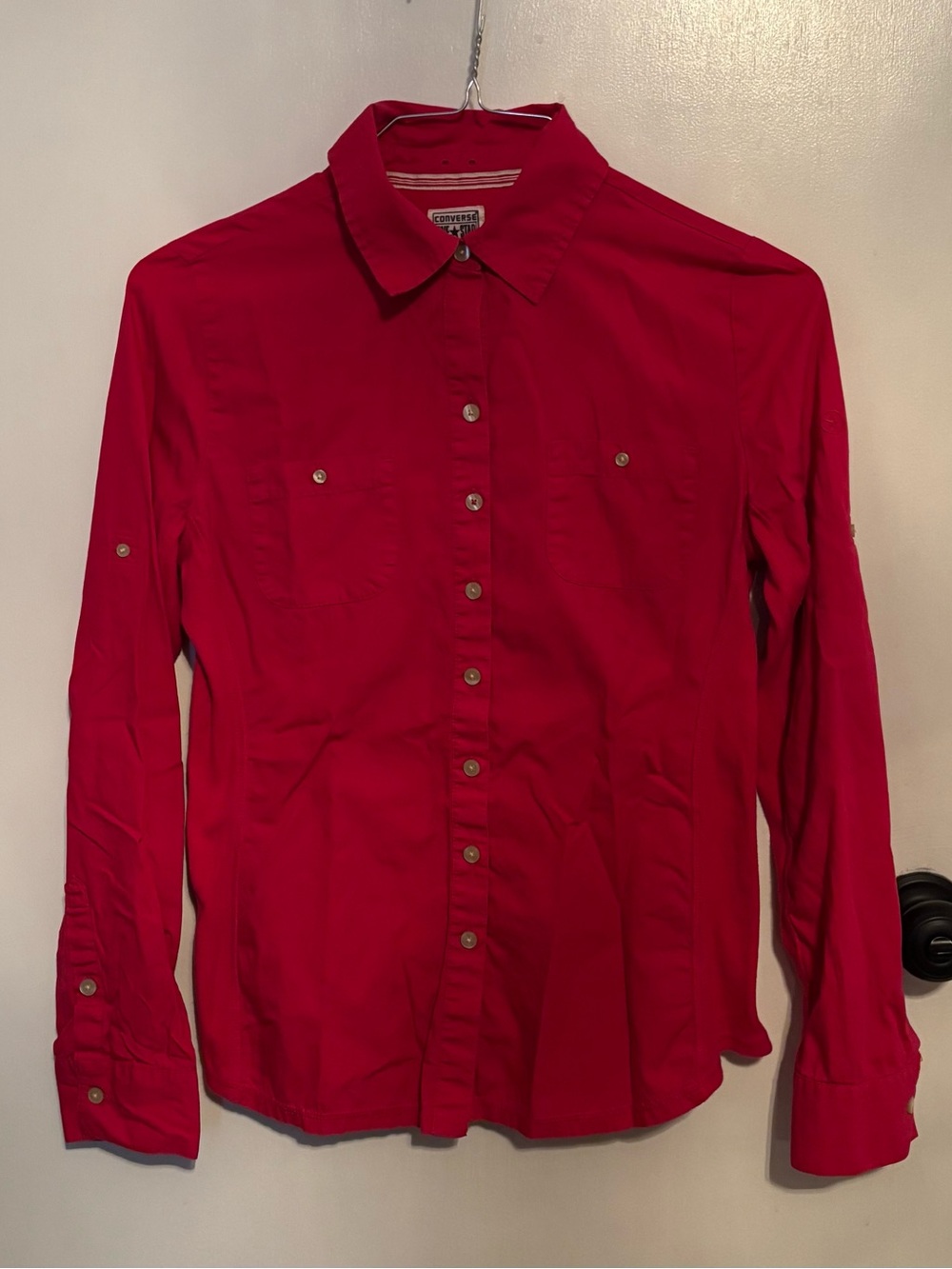 Converse Women's Pink Button-Down Shirt